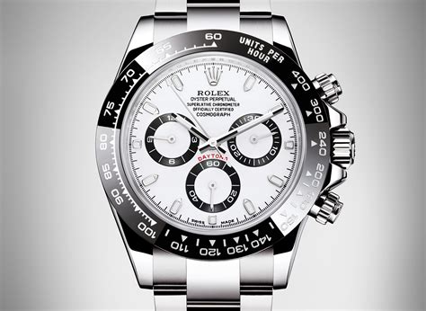 rolex daytona white dial ceramic black bezel